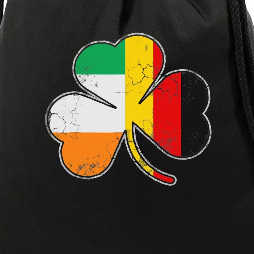 Irish German Flag Shamrock Funny St Patricks Day Gifts Drawstring Bag