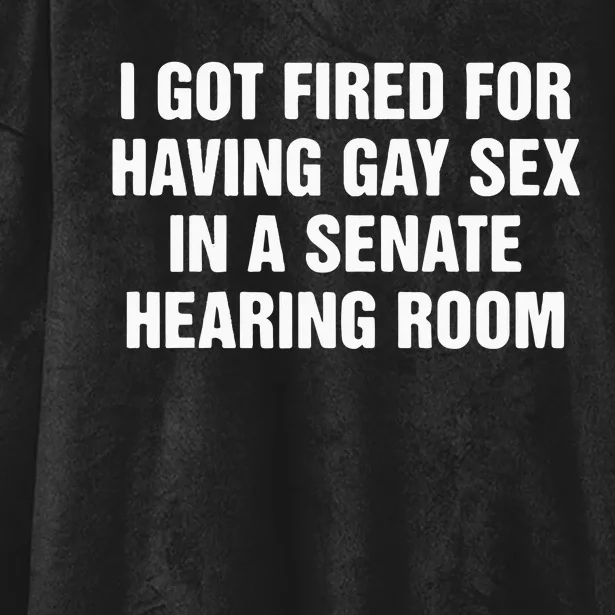 I Got Fired For Having Gay Sex In A Senate Hearing Room Hooded Wearable Blanket