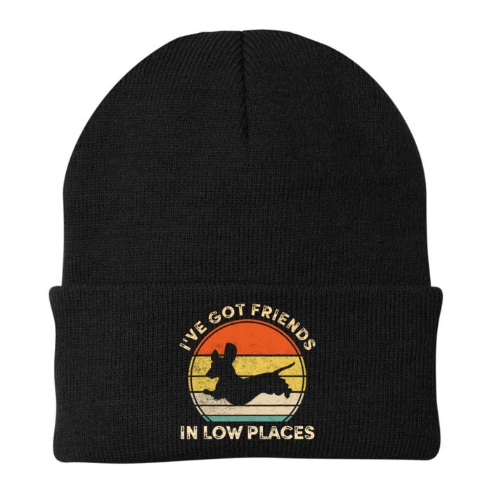 IVe Got Friends In Low Places Funny Dachshund Wiener Dog Knit Cap Winter Beanie