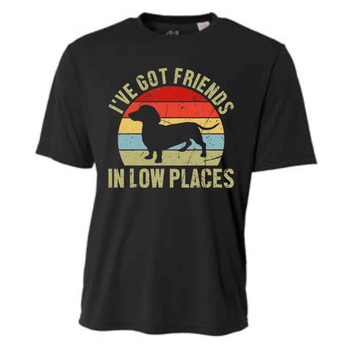 IVe Got Friends In Low Places Dachshund Cooling Performance Crew T-Shirt