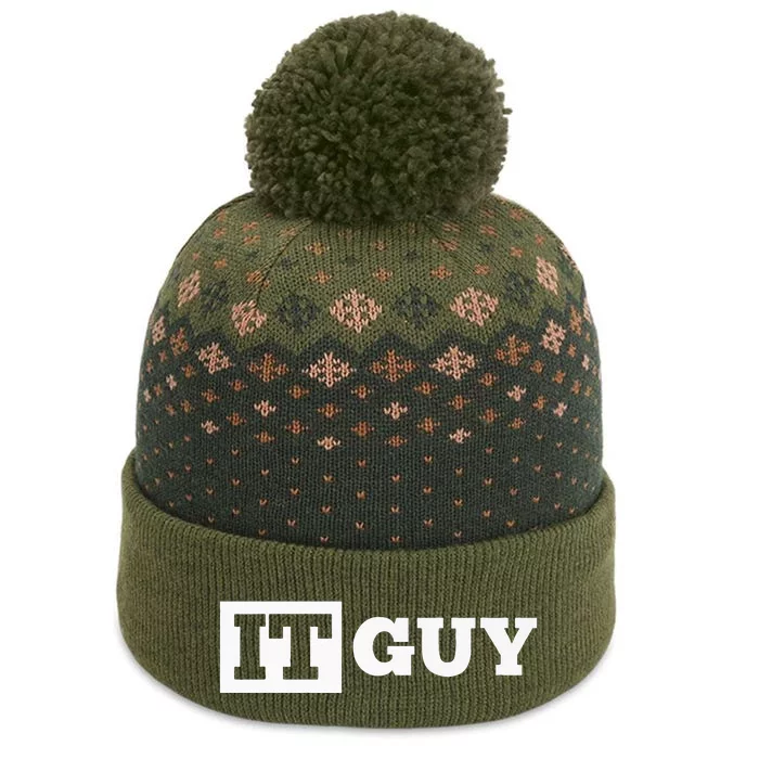 IT Guy Funny Information Technology Tech Desktop Support The Baniff Cuffed Pom Beanie