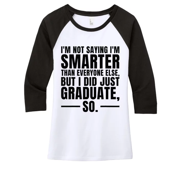 I Graduated Funny Graduation Seniors Him Or Her Women's Tri-Blend 3/4-Sleeve Raglan Shirt