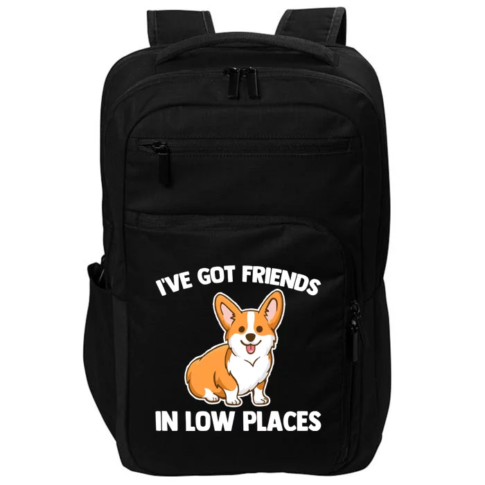 I've Got Friends In Low Places Gift Funny Corgi Owner Dog Corgi Gift Impact Tech Backpack