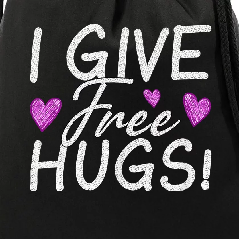 I Give Free Hugs Drawstring Bag