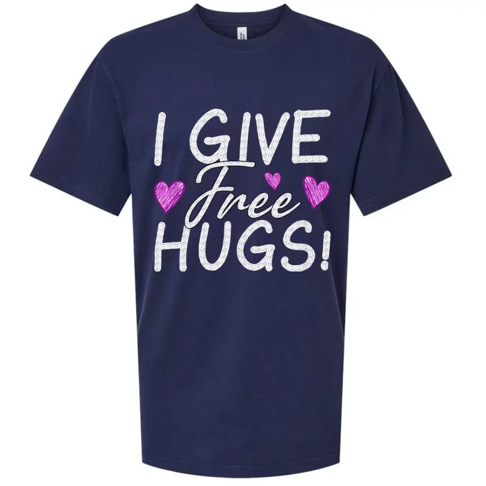 I Give Free Hugs Sueded Cloud Jersey T-Shirt