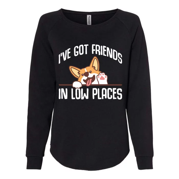 I've Got Friends In Low Places Pembroke Welsh Corgi Cool Gift Womens California Wash Sweatshirt