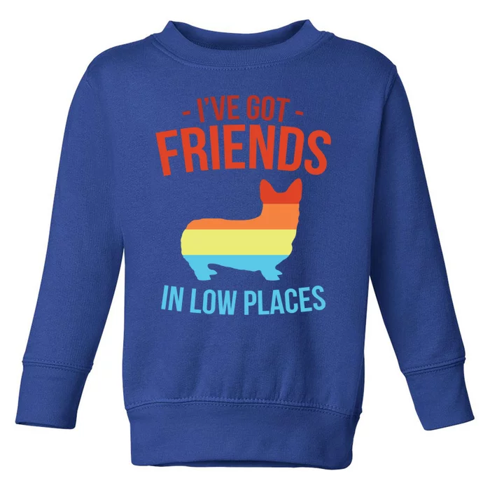 I've Got Friends In Low Places Pembroke Welsh Corgi Gift Toddler Sweatshirt