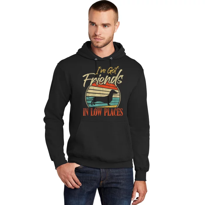 IVe Got Friends Low Places Dachshund Wiener Dog Hoodie