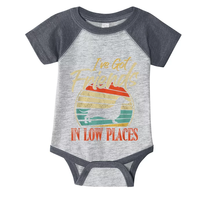 IVe Got Friends Low Places Dachshund Wiener Dog Infant Baby Jersey Bodysuit