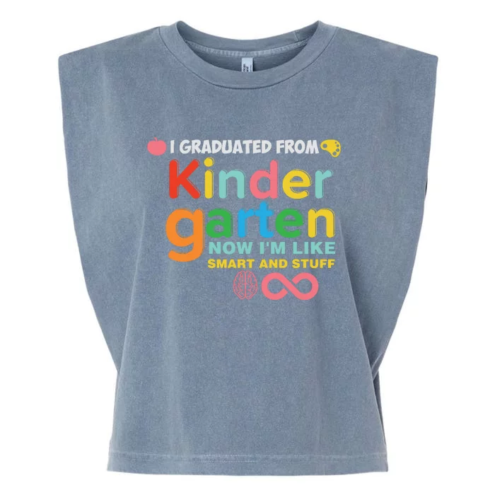 I Graduated From Kindergarten Garment-Dyed Women's Muscle Tee