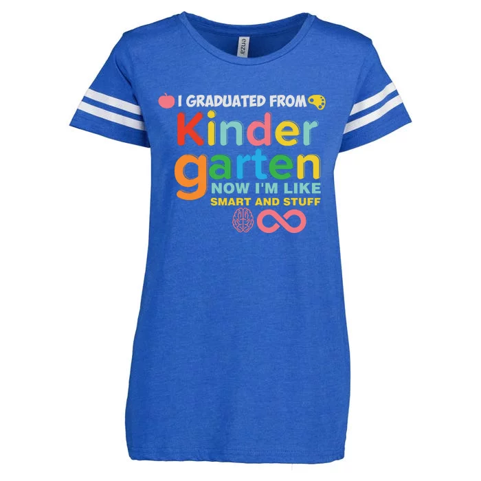 I Graduated From Kindergarten Enza Ladies Jersey Football T-Shirt