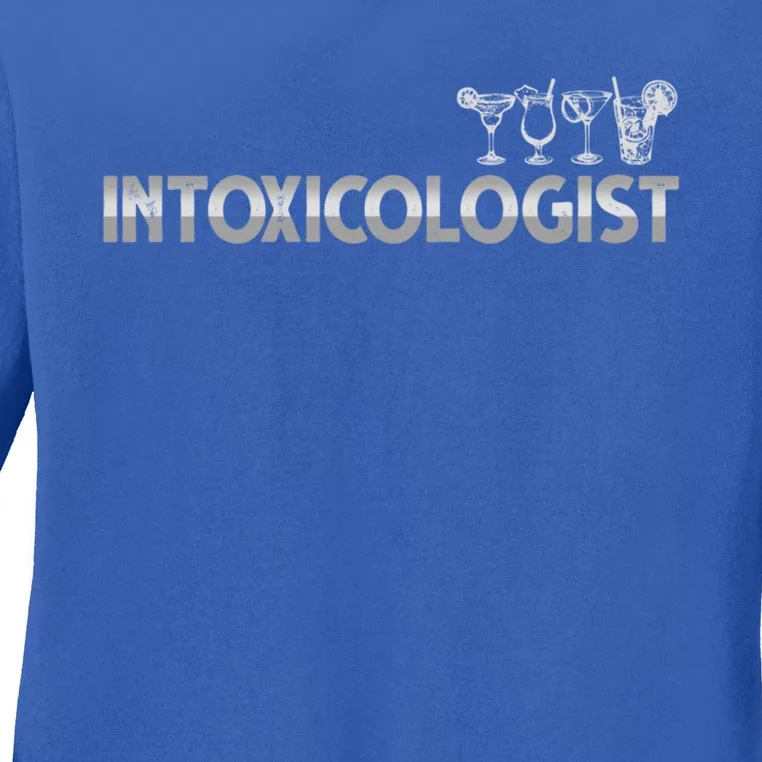 Intoxicologist Gift Funny Bartender Bartending Great Gift Ladies Long Sleeve Shirt