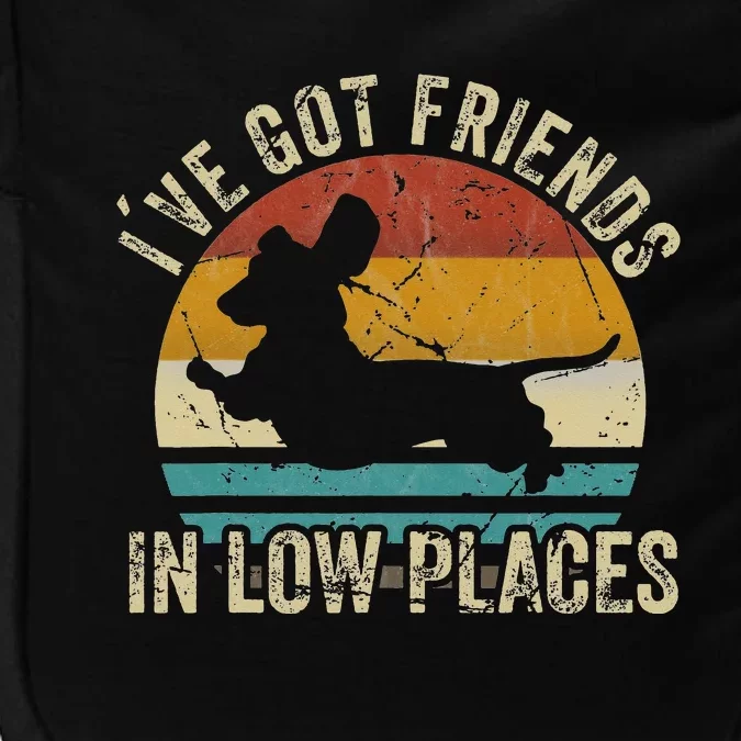 I've Got Friends In Low Places funny Dachshund Dog Impact Tech Backpack