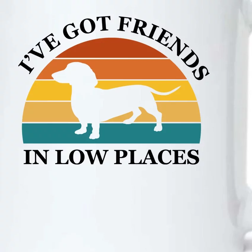 I've Got Friends In Low Places Dachshund Wiener Dog Funny Black Color Changing Mug