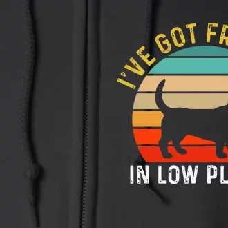 IVe Got Friends In Low Places Basset Hound Funny Dog Retro Full Zip Hoodie