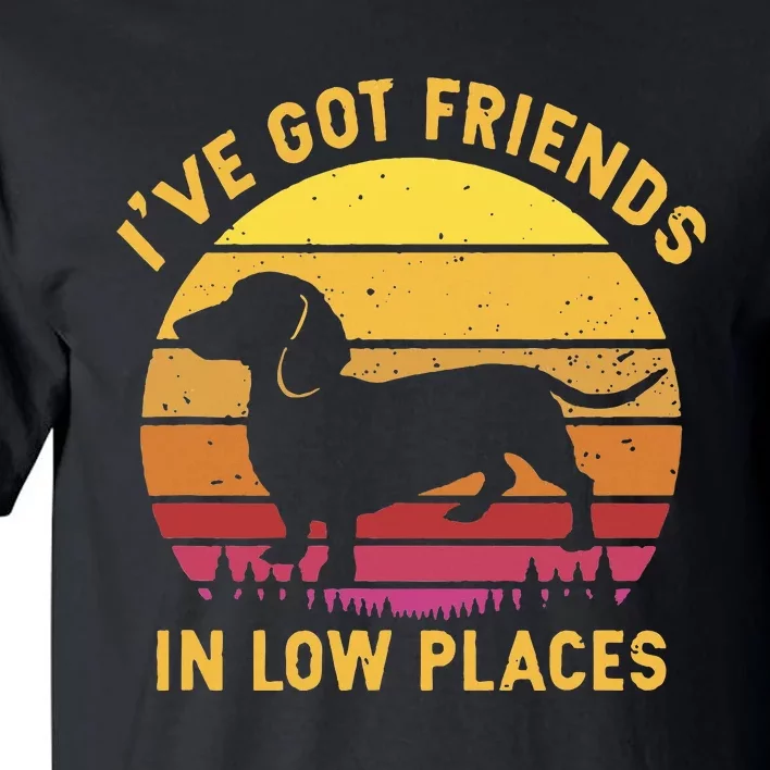 IVe Got Friends In Low Places Funny Dachshund Tall T-Shirt