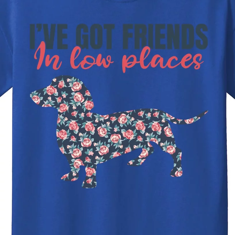 IVe Got Friends In Low Places Dachshund Weiner Doxie Dog Great Gift Kids T-Shirt