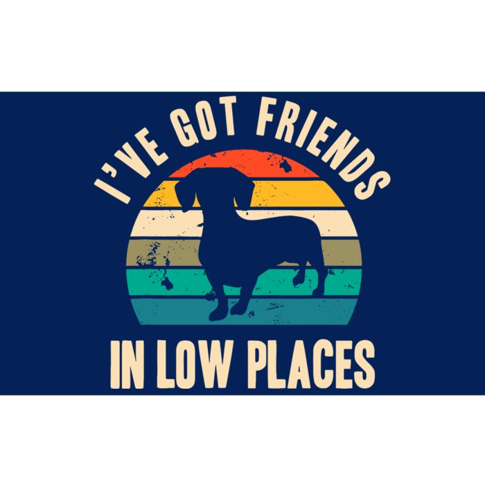 IVe Got Friends In Low Places Funny Dachshund Vintage Gift Bumper Sticker