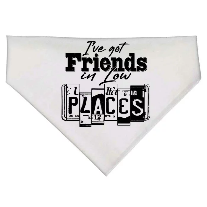 I've Got Friend In Low Places Travel Lover USA-Made Doggie Bandana