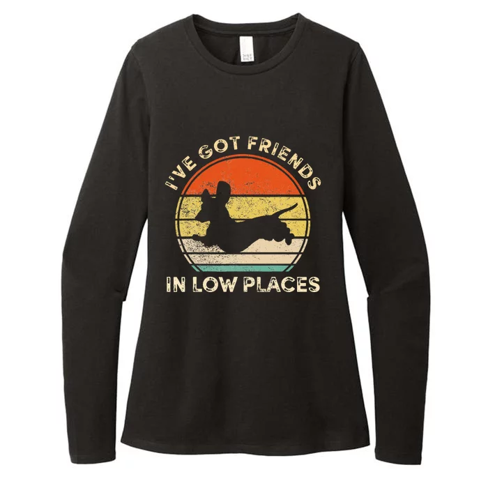 IVe Got Friends In Low Places Funny Dachshund Womens CVC Long Sleeve Shirt