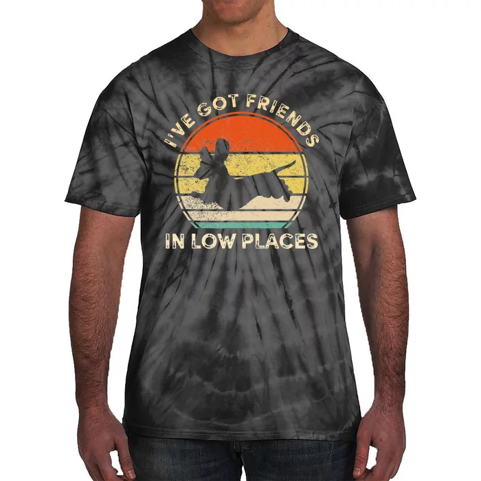 IVe Got Friends In Low Places Dachshund Wiener Dog Tie-Dye T-Shirt