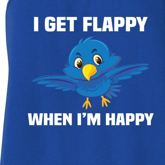 I Get Flappy When I’m Happy Autism Awareness Day Gift Women's Racerback Tank