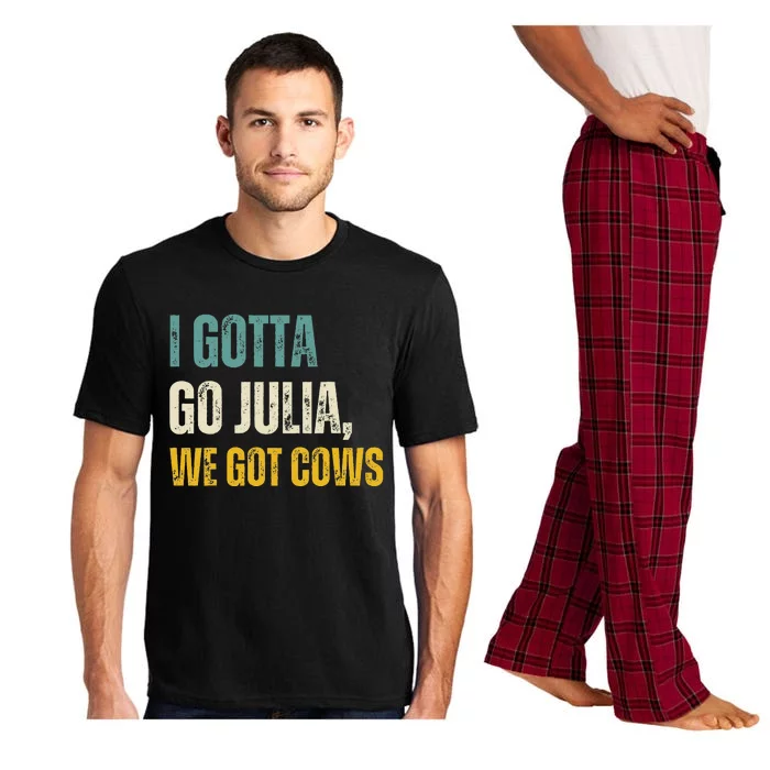 I Gotta Go Julia We Got Cows Vintage Pajama Set