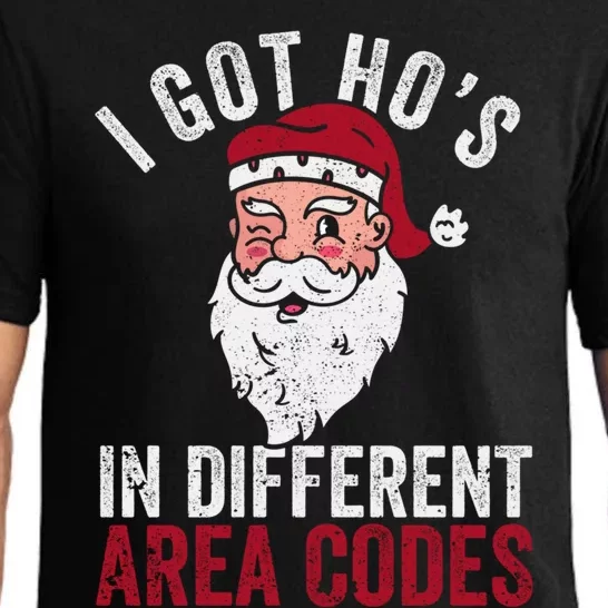 I Got Hos In Different Area Codes Christmas Santa Claus Gift Pajama Set