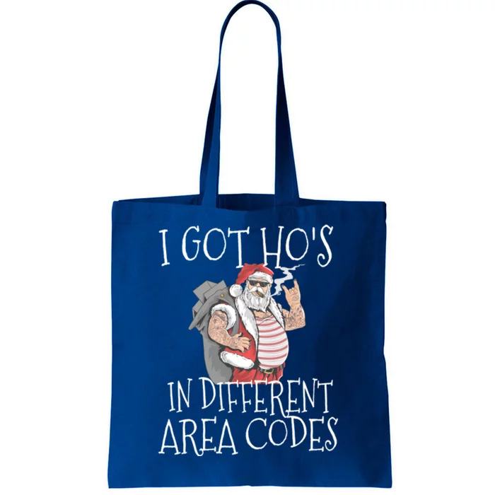 I Got Hos In Different Area Codes Christmas Thug Santa Gift Tote Bag