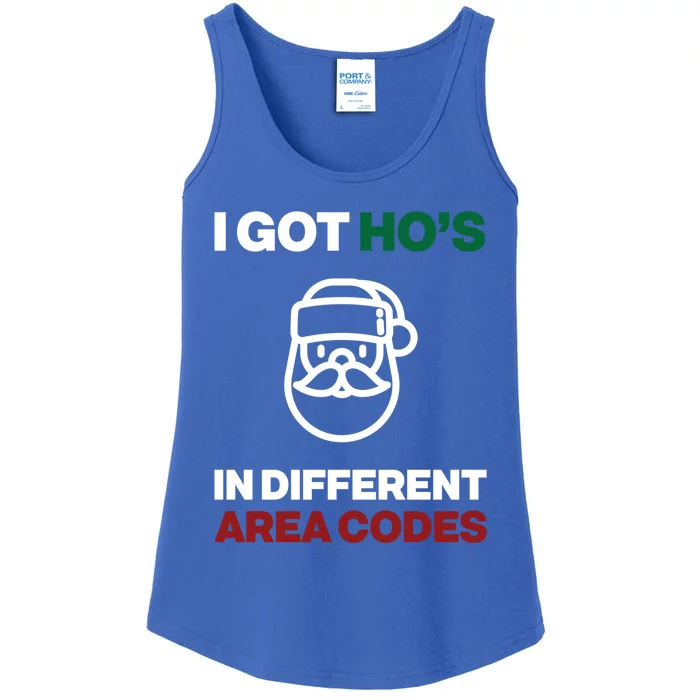 I Got Hos In Different Area Codes Funny Christmas Meme Gift Great Gift Ladies Essential Tank