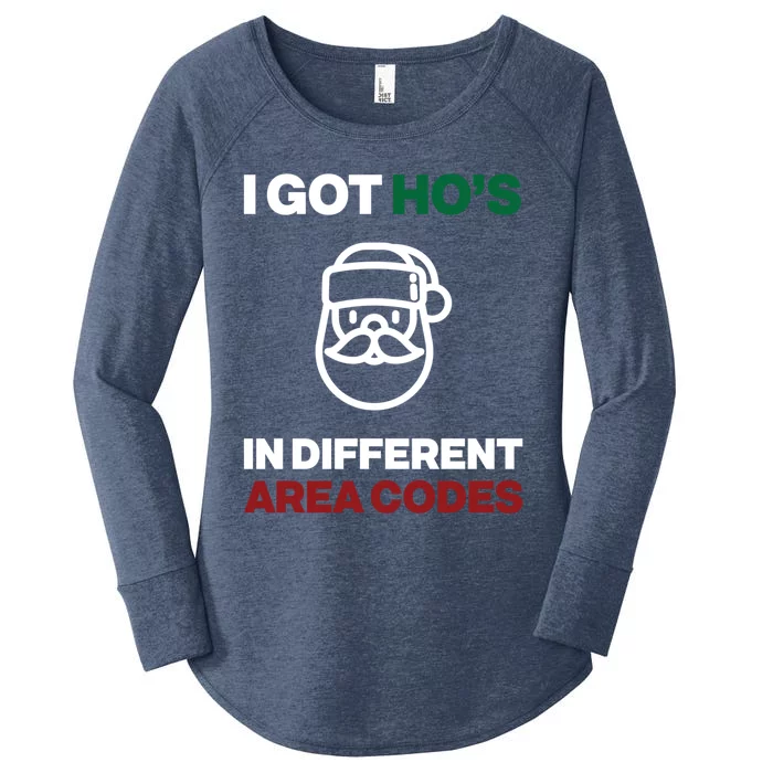 I Got Hos In Different Area Codes Funny Christmas Meme Gift Great Gift Women's Perfect Tri Tunic Long Sleeve Shirt