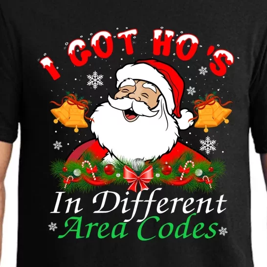 I Got Hos In Different Area Codes Santa Christmas Funny Gift Pajama Set