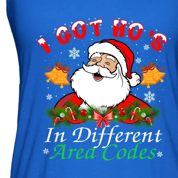 I Got Hos In Different Area Codes Santa Christmas Funny Gift Ladies Essential Flowy Tank