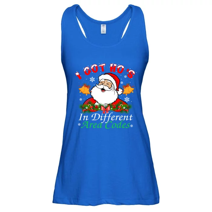 I Got Hos In Different Area Codes Santa Christmas Funny Gift Ladies Essential Flowy Tank