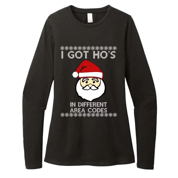 I Got Hos In Different Area Codes Ugly Christmas Meaningful Gift Womens CVC Long Sleeve Shirt