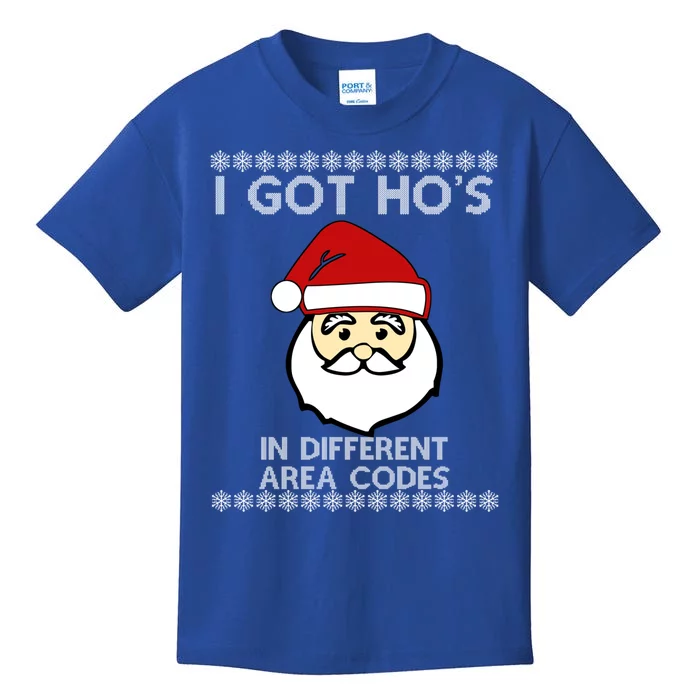 I Got Hos In Different Area Codes Ugly Christmas Meaningful Gift Kids T-Shirt