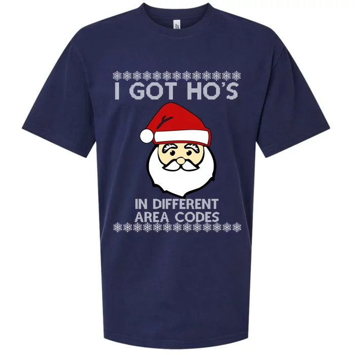 I Got Hos In Different Area Codes Ugly Christmas Meaningful Gift Sueded Cloud Jersey T-Shirt