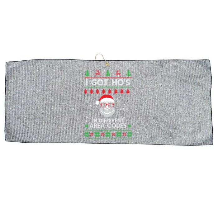 I Got Ho's In Different Area Codes Funny Holiday Christmas Gift Large Microfiber Waffle Golf Towel