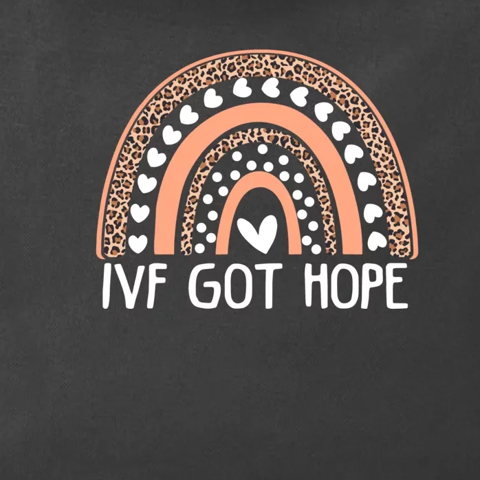 IVF Got Hope Inspiration Rainbow IVF Mom Fertility Surrogate Zip Tote Bag