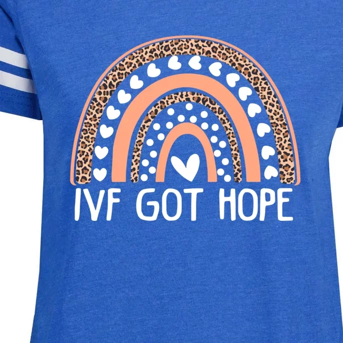 IVF Got Hope Inspiration Rainbow IVF Mom Fertility Surrogate Enza Ladies Jersey Football T-Shirt