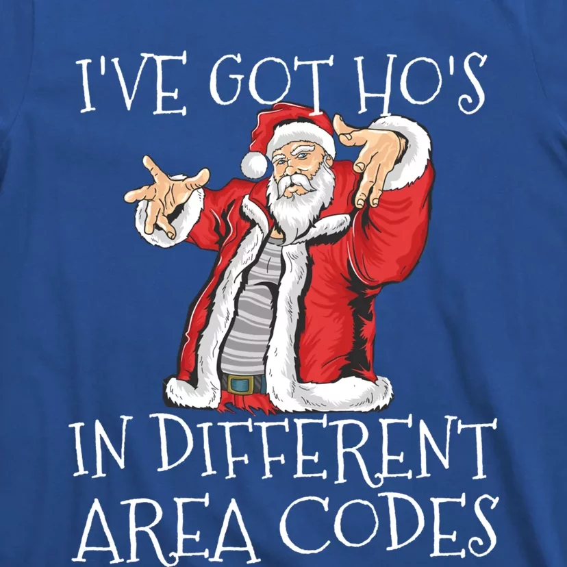 Ive Got Hos In Different Area Codes Santa Christmas Gift T-Shirt