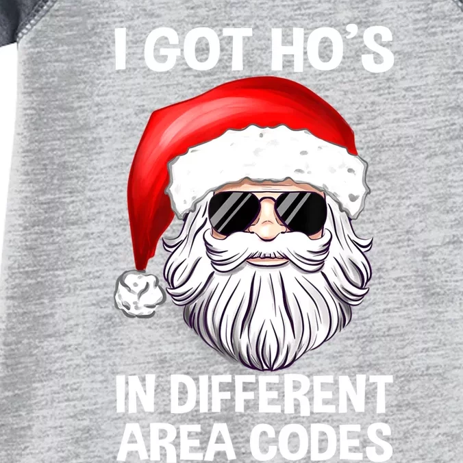 I Got Ho's In Different Area Codes Funny Christmas Santa Infant Baby Jersey Bodysuit