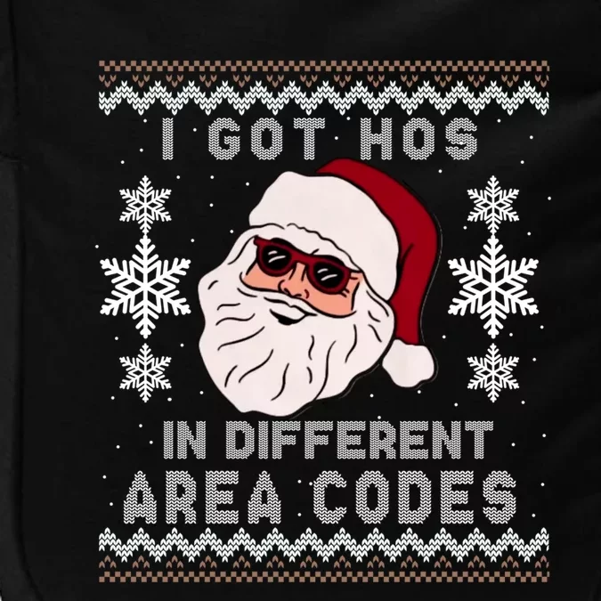 I Got Hos In Different Area Codes Funny Christmas Sweater Meaningful Gift Impact Tech Backpack