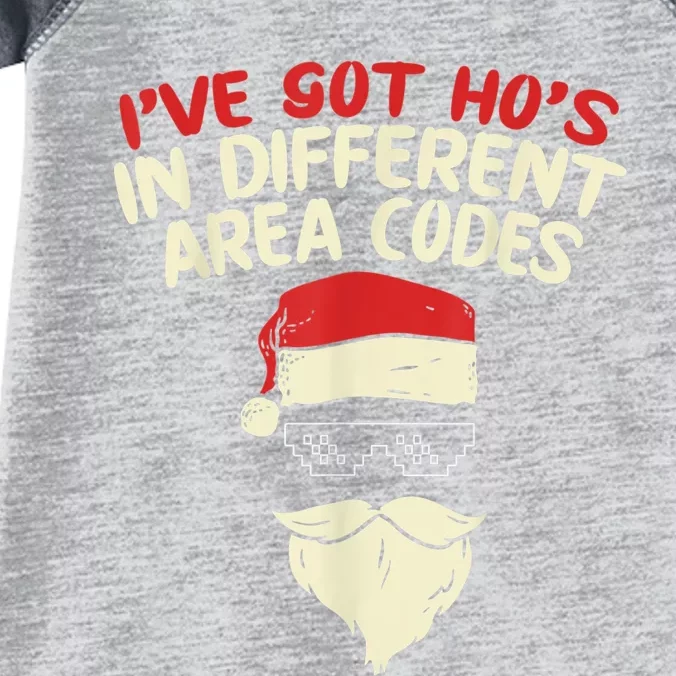 I Got Hos In Different Area Codes Christmas Thug Santa Infant Baby Jersey Bodysuit