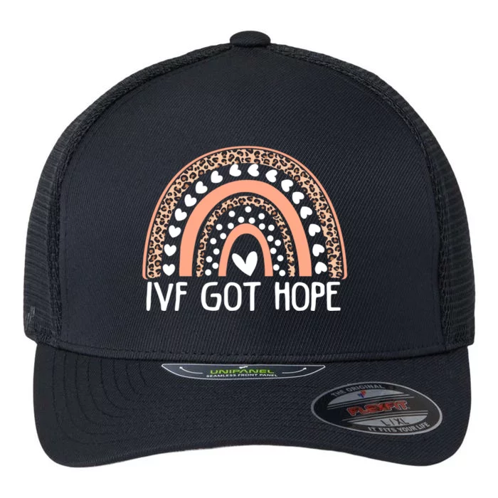 Ivf Got Hope Inspiration Rainbow Ivf Mom Fertility Surrogate Gift Flexfit Unipanel Trucker Cap