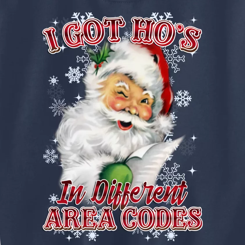 I Got Hos In Different Area Codes Santa Christmas Kids Sweatshirt