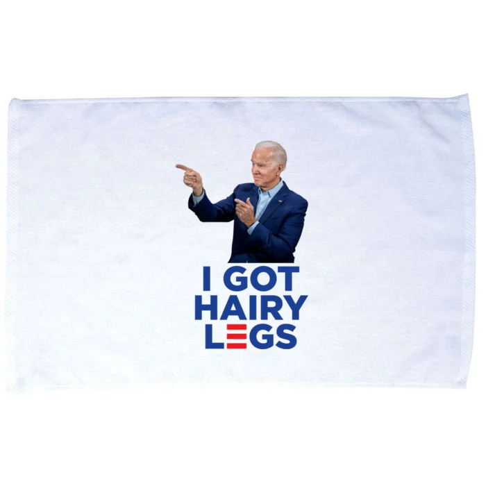 I Got Hairy Legs Funny Joe Biden Logo Parody Meme Microfiber Hand Towel