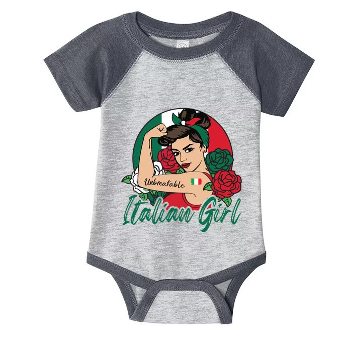 Italia Girl Italy Woman Italian Flag Infant Baby Jersey Bodysuit