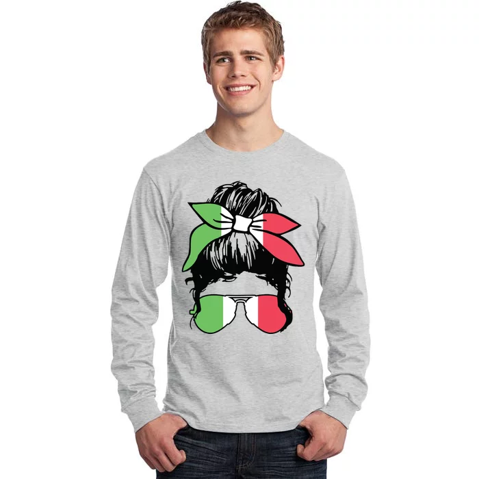 Italian Girl Italy Flag Pride Cute Tall Long Sleeve T-Shirt