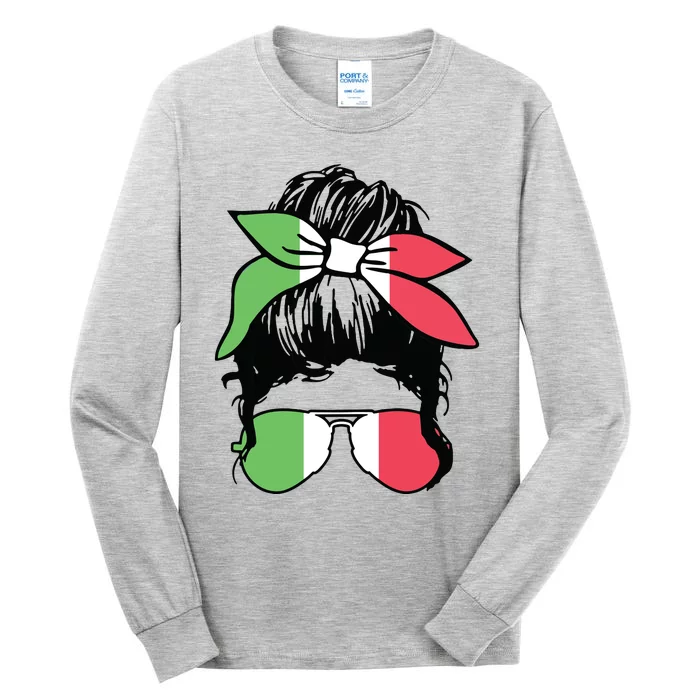 Italian Girl Italy Flag Pride Cute Tall Long Sleeve T-Shirt